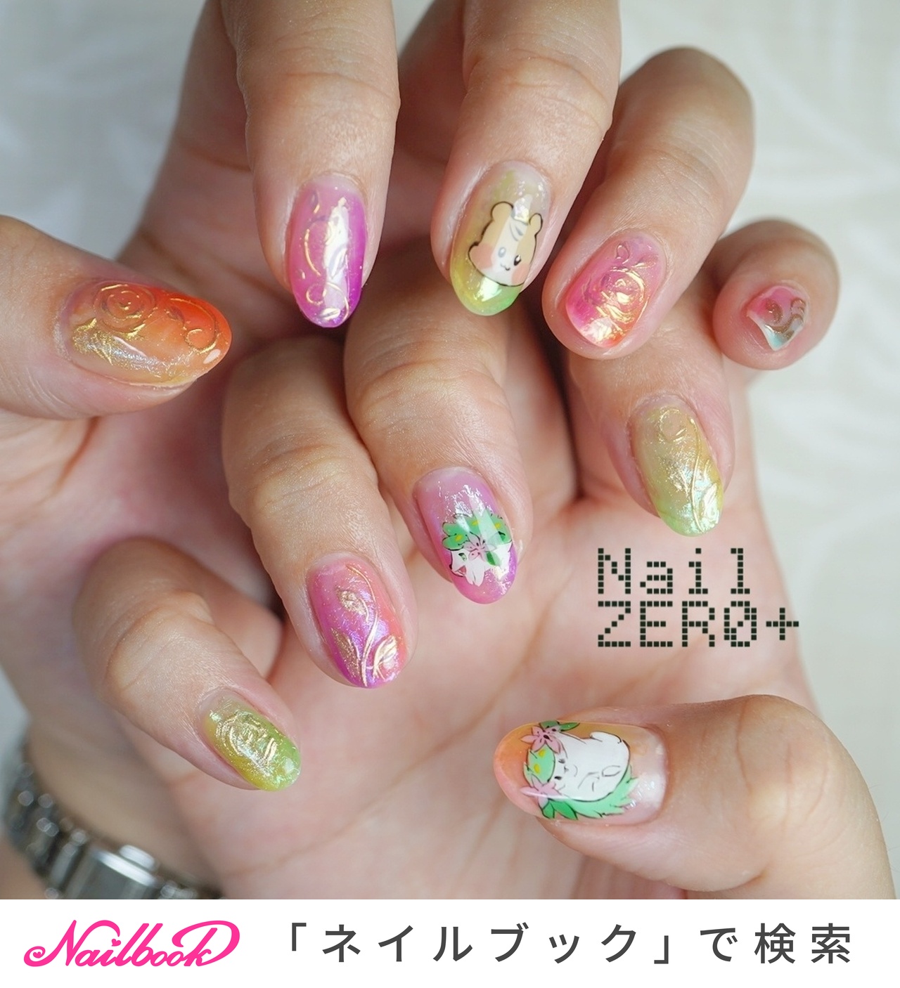 人気順｜カラフル(レインボー)/#zb1のネイルデザイン｜ネイルブック