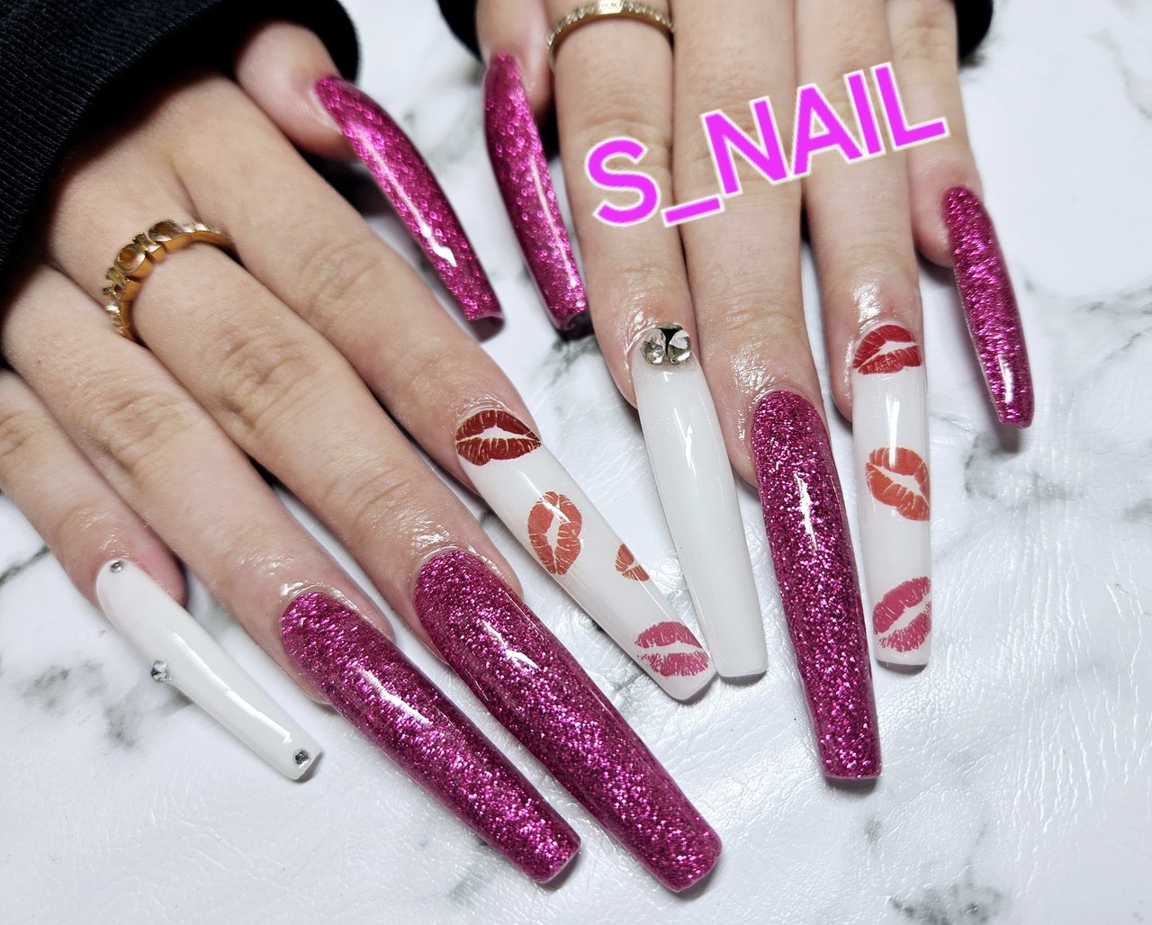 ハンド/スーパーロング/スクエア/ジェルネイル/お客様 - S💋nail