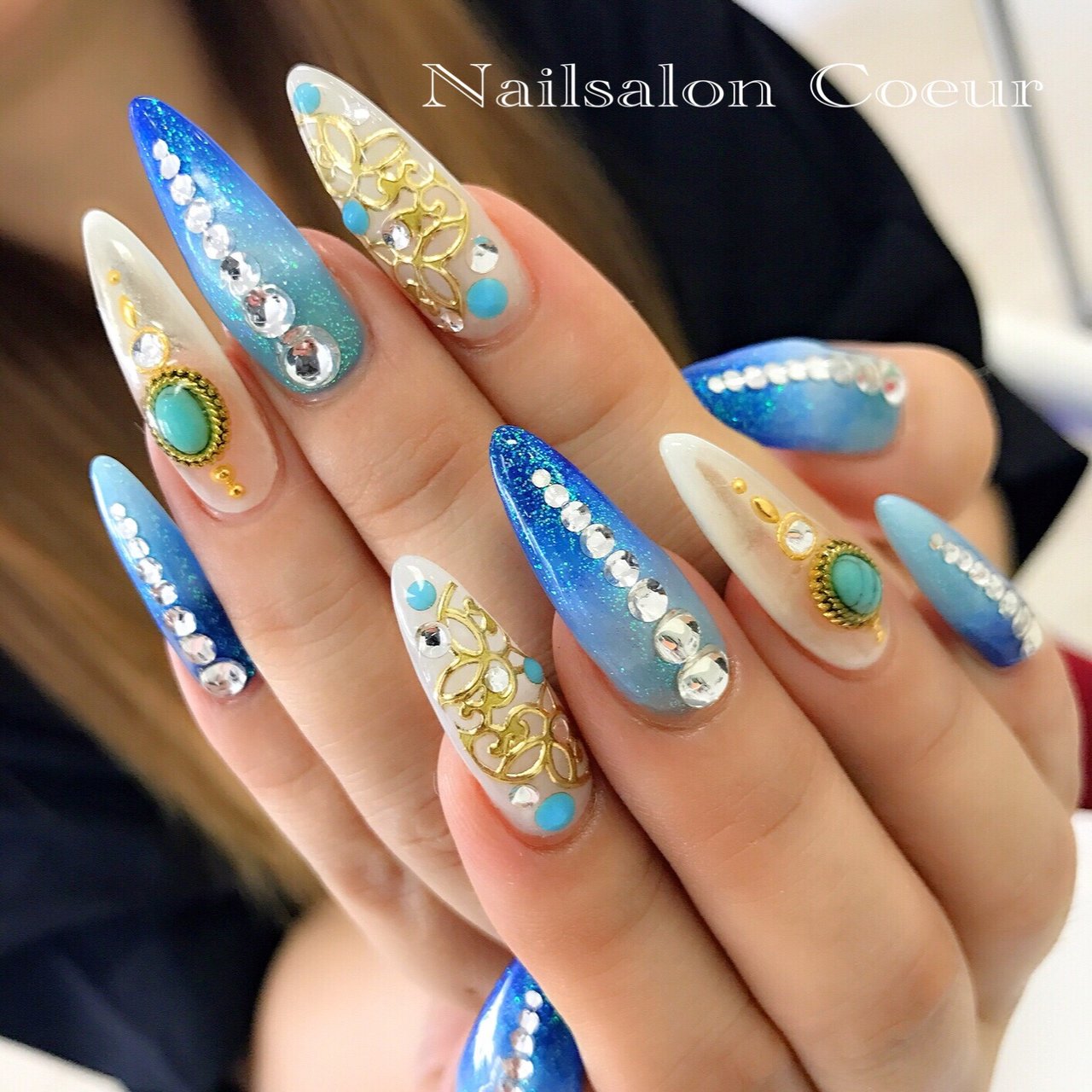 夏 成人式 海 浴衣 ハンド Nailsaloncoeurのネイルデザイン No ネイルブック