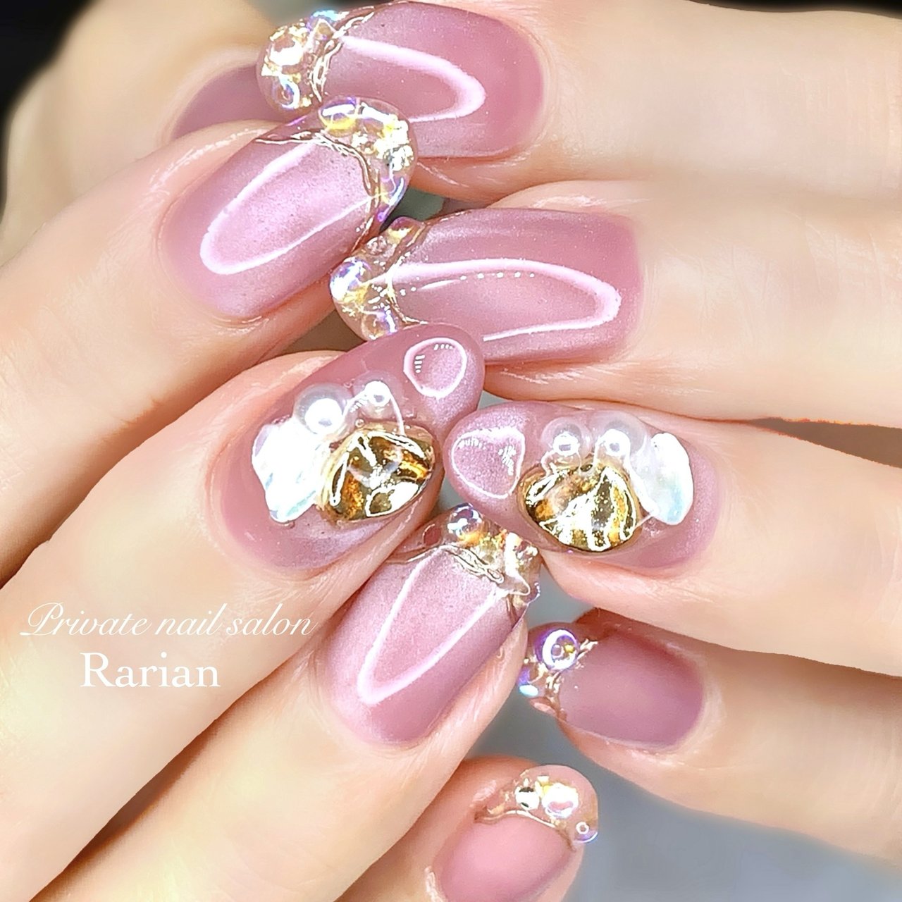 手が綺麗に見えるネイル/夏/オールシーズン/梅雨/ハンド - Rarianの