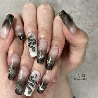 サイズオーダー ネイルチップ クロムハーツ シルバー マグネット