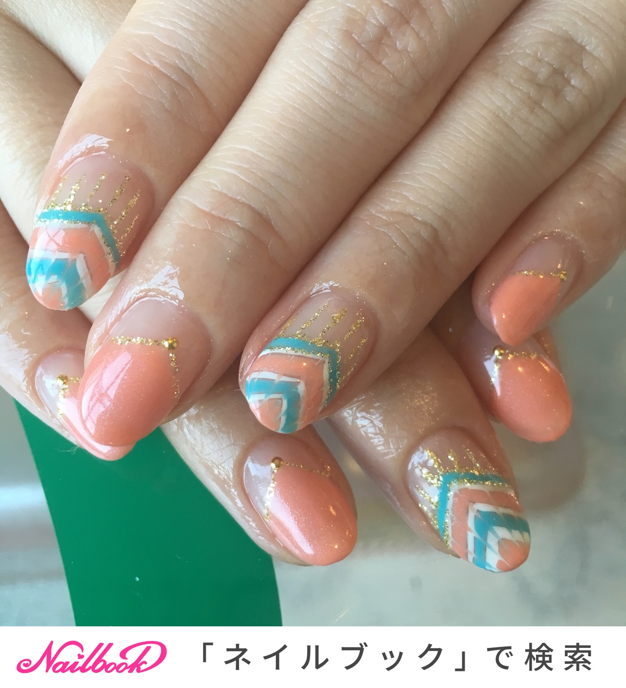 ハンド ピーコック エスニック ミディアム ピンク 宮城県 石巻 ロージーネイル Rosy Nail Pupuu Rosyのネイルデザイン No ネイルブック