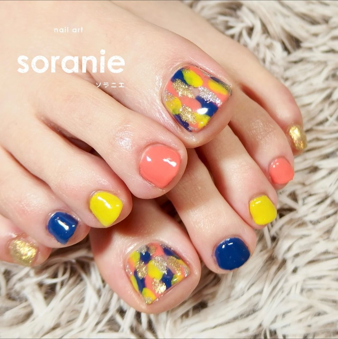 フット/大人/カラフル/ジェルネイル - mizumi（sorani.e)のネイル