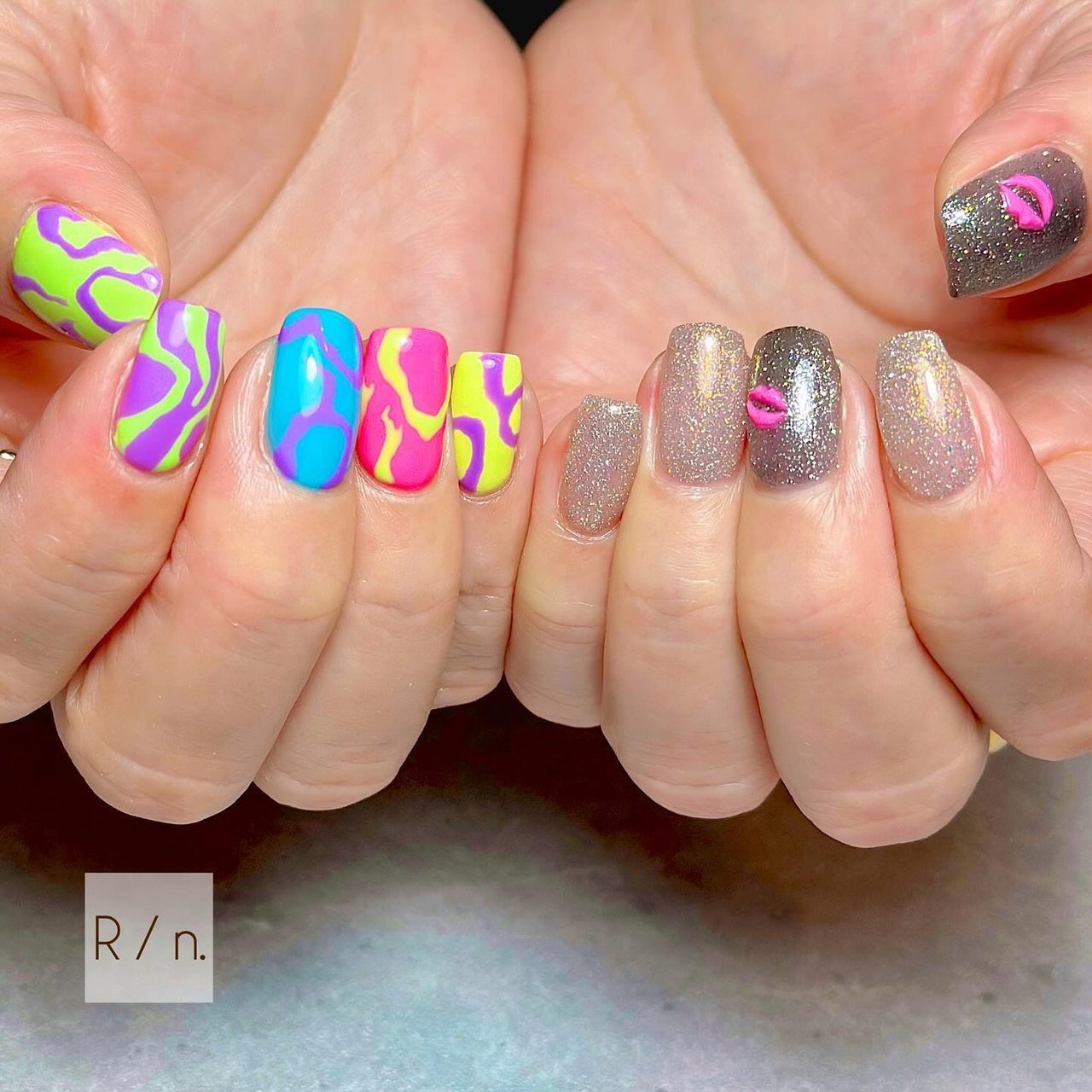 夏/ライブ/ハンド/ニュアンス/個性派 - ryo:Nailのネイルデザイン[No