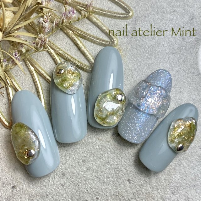 ネイルチップ 海のデザイン レディメイド （No.273 深海のマーメイド 