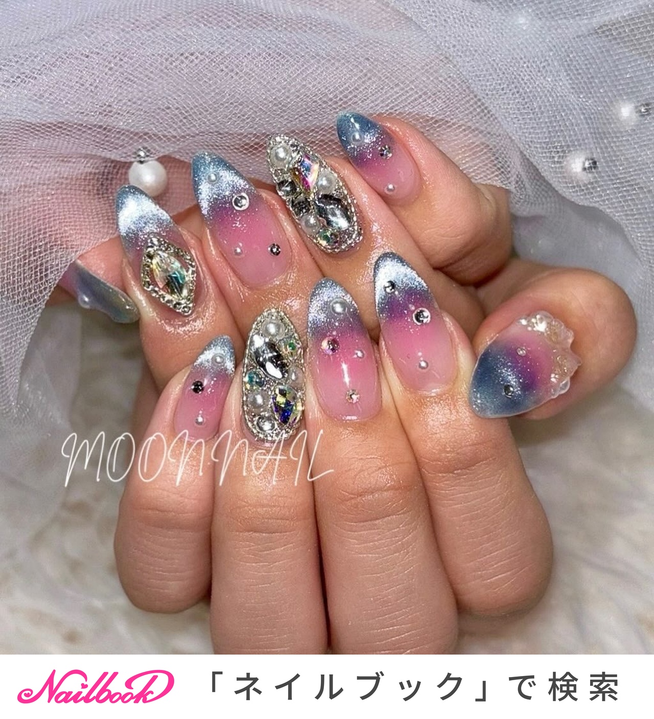 チーク/マグネット/キラキラ/ワンホン/韓国 - MOON.NAILのネイル 