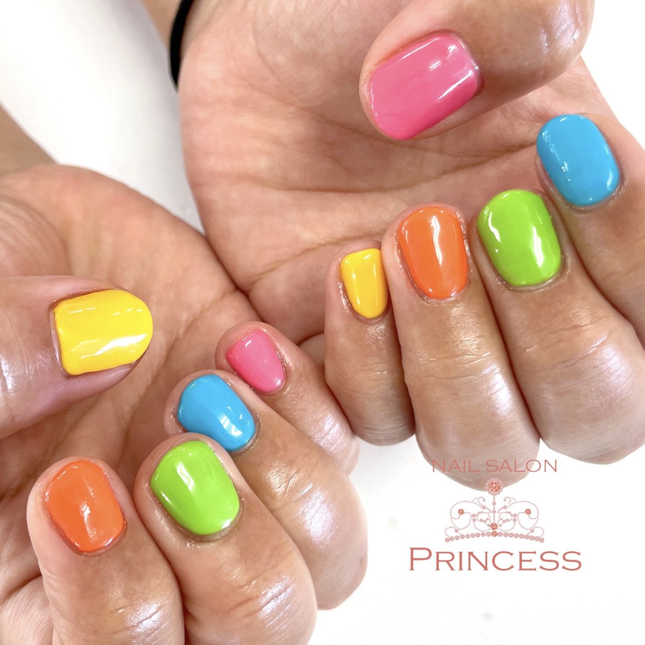 ハンド/カラフル/ビビッド - nailsalon_princessのネイルデザイン[No