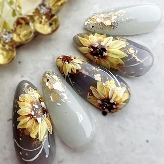 人気順｜浴衣/ひまわりのネイルデザイン｜ネイルブック