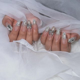 126 】ネイルチップ グラデーションネイル ワンホン オーロラ 韓国