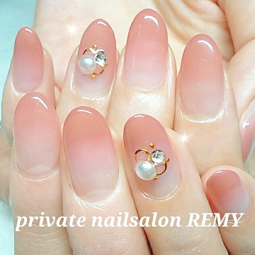 夏 オールシーズン オフィス デート ハンド Private Nailsalon Remyのネイルデザイン No ネイルブック