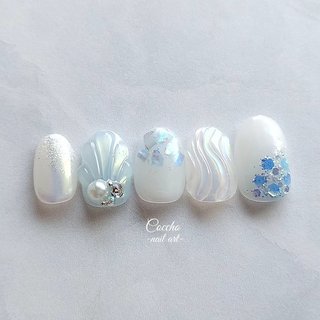 マーメイドネイル(マーメイド/人魚の鱗)/#ネイルチップ通販のネイル 