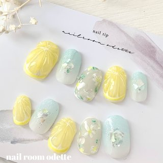 おすすめ順｜ボタニカル/レモンのネイルデザイン｜ネイルブック