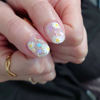 ［40］ネイルチップ マグネット 秋ネイル フラワー ホログラム オレンジ 花 a3fd494a7d6585258934a4f15fd08a