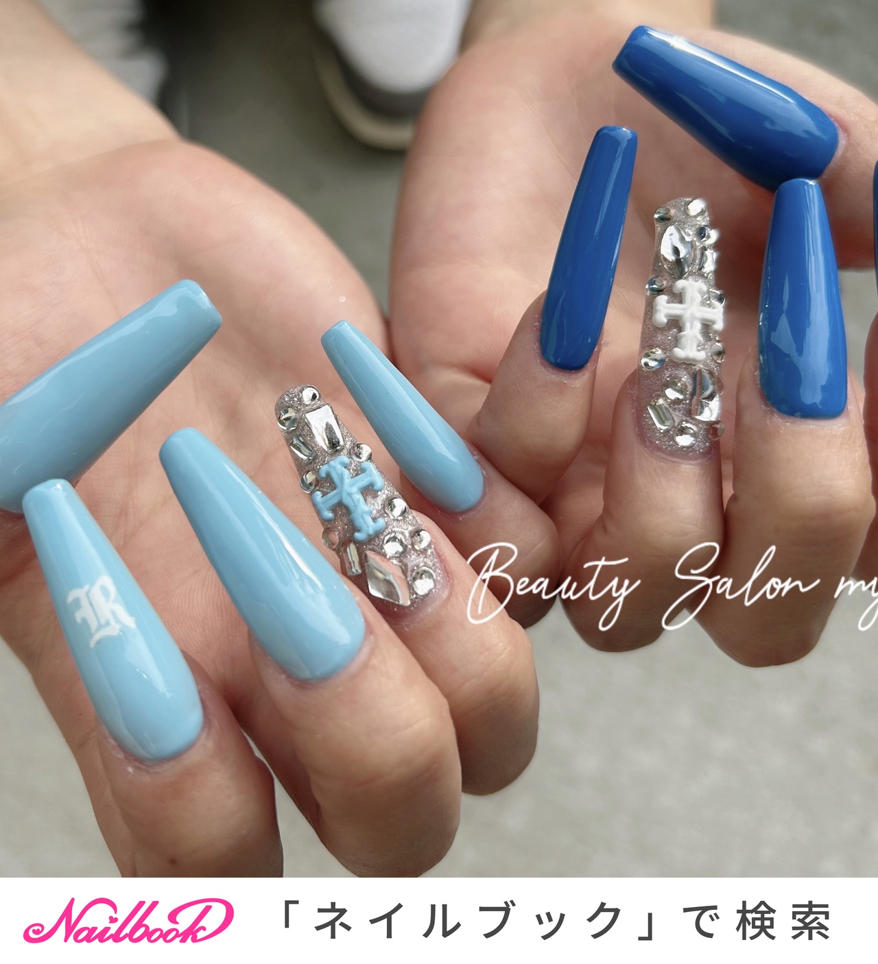 M-STYLE ネイルアート筆 青 1280_lc
