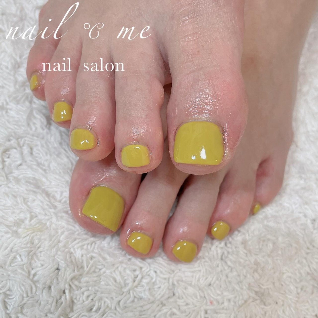 フット/シンプル/ワンカラー/大人/イエロー - Nail ℃ me【ネイルドミー