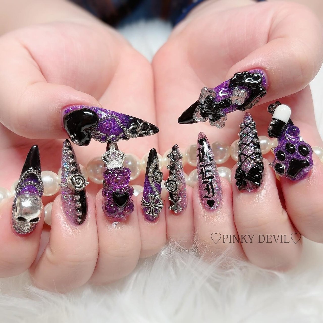 推し活/痛ネイル/パープル - PINKY DEVILのネイルデザイン[No.8867455