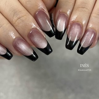 ネイル ネイルチップオーダー グラデーション ワンホン ちゅるん フレンチ 黒 人気順｜ワンホンネイル(ワンホン/中国ネイル/中華ネイル)/#黒