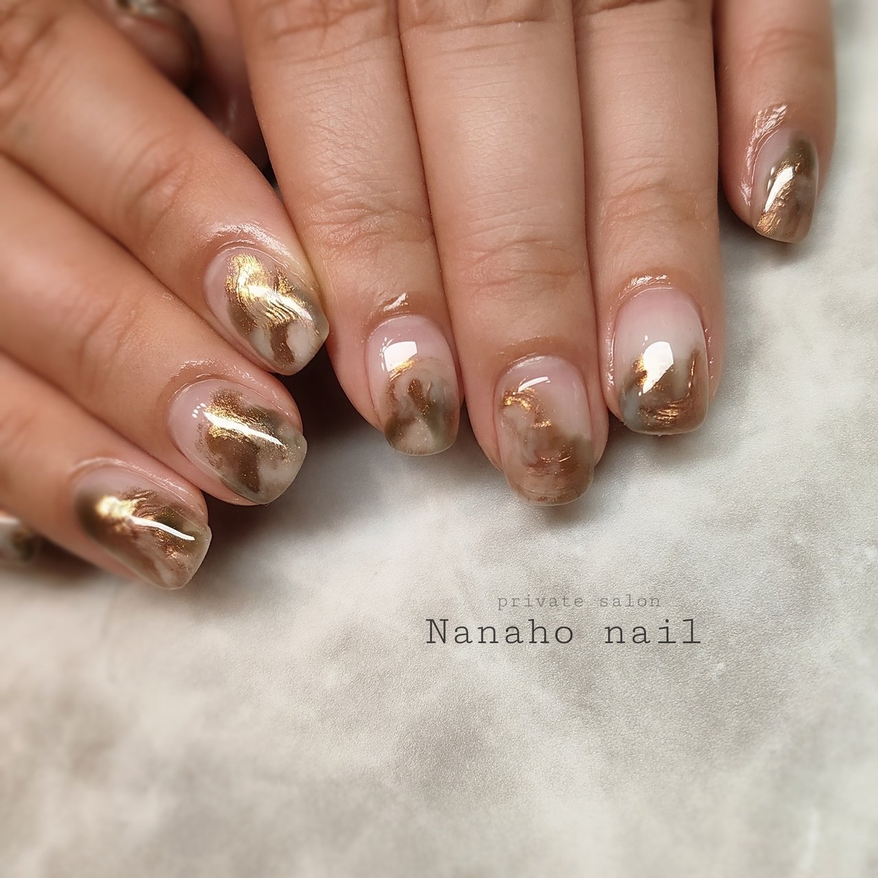 夏/ハンド/ニュアンス/大人/個性派 - Nanaho☆nail(大阪府八尾市)の