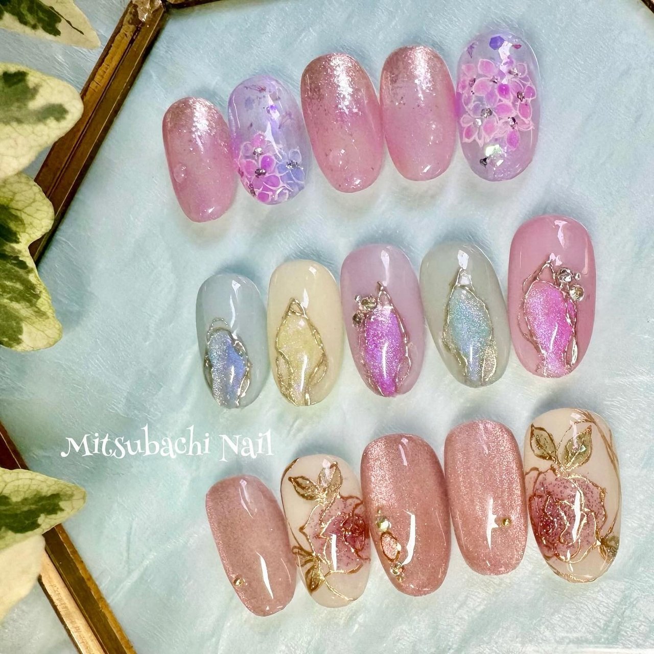 フラワー/マグネット/ミラー - mitsubachi_nailのネイルデザイン[No