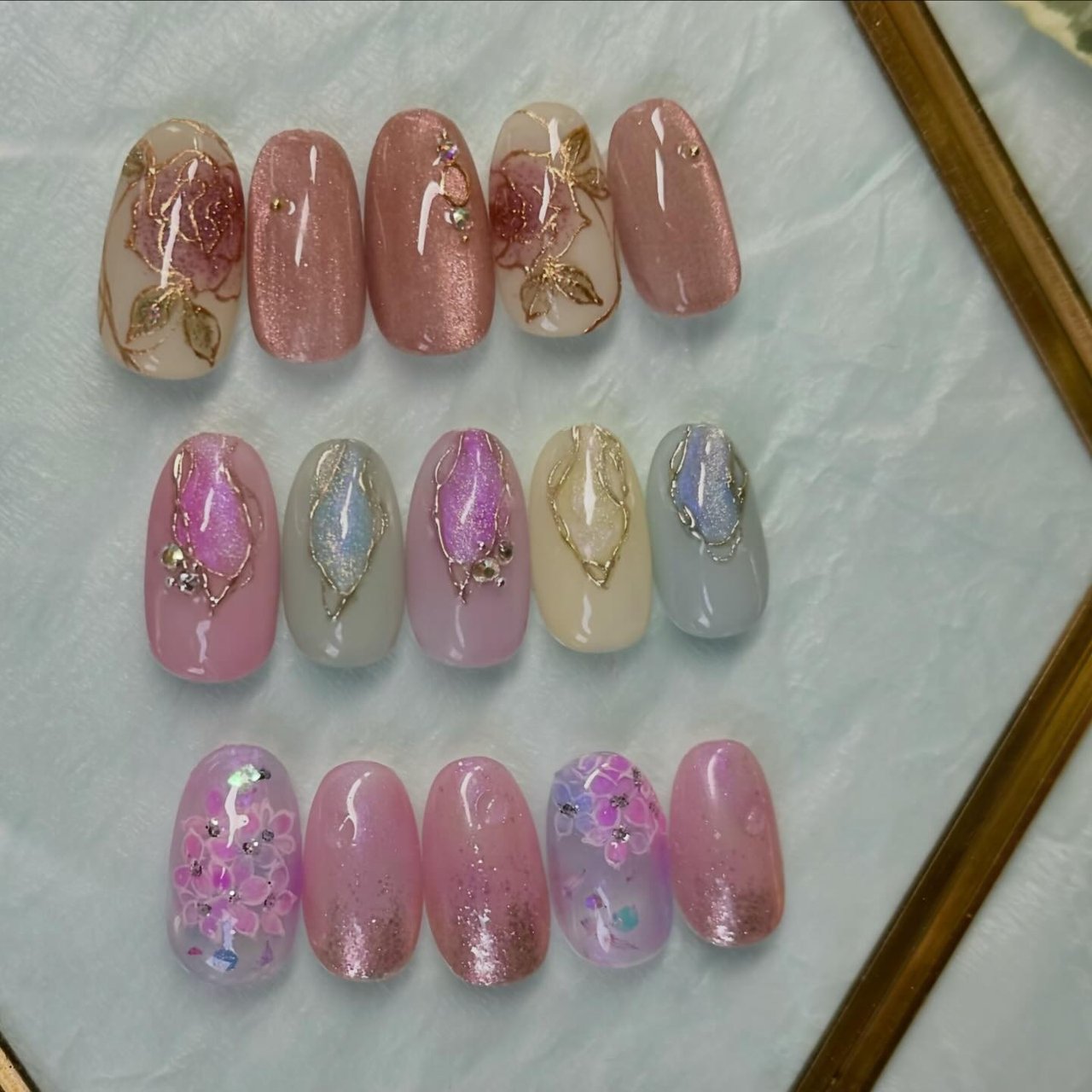 フラワー/マグネット/ミラー - mitsubachi_nailのネイルデザイン[No