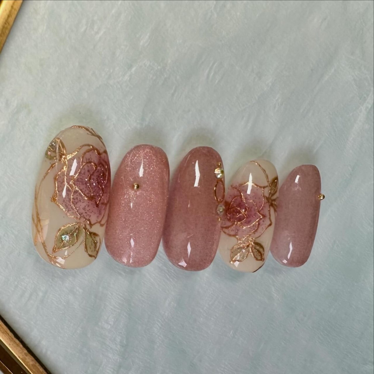 フラワー/マグネット/ミラー - mitsubachi_nailのネイルデザイン[No