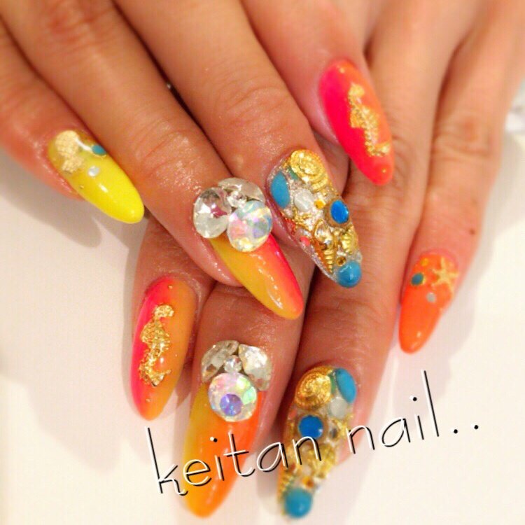 夏 旅行 海 リゾート ハンド けーたん のネイルデザイン No ネイルブック