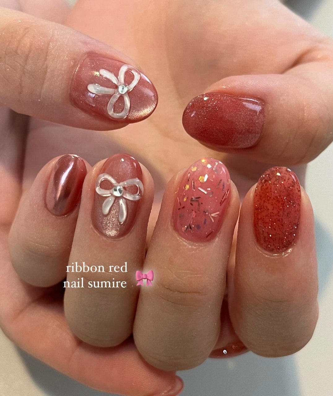 マグネットネイル フラッシュ リボンネイル ネイルチップ 【公式通販】