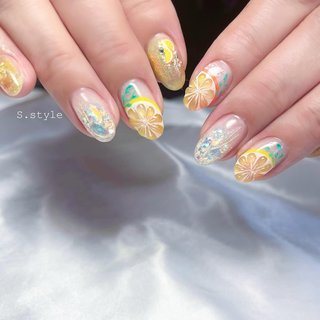 シトラスネイルのネイルデザイン｜ネイルブック