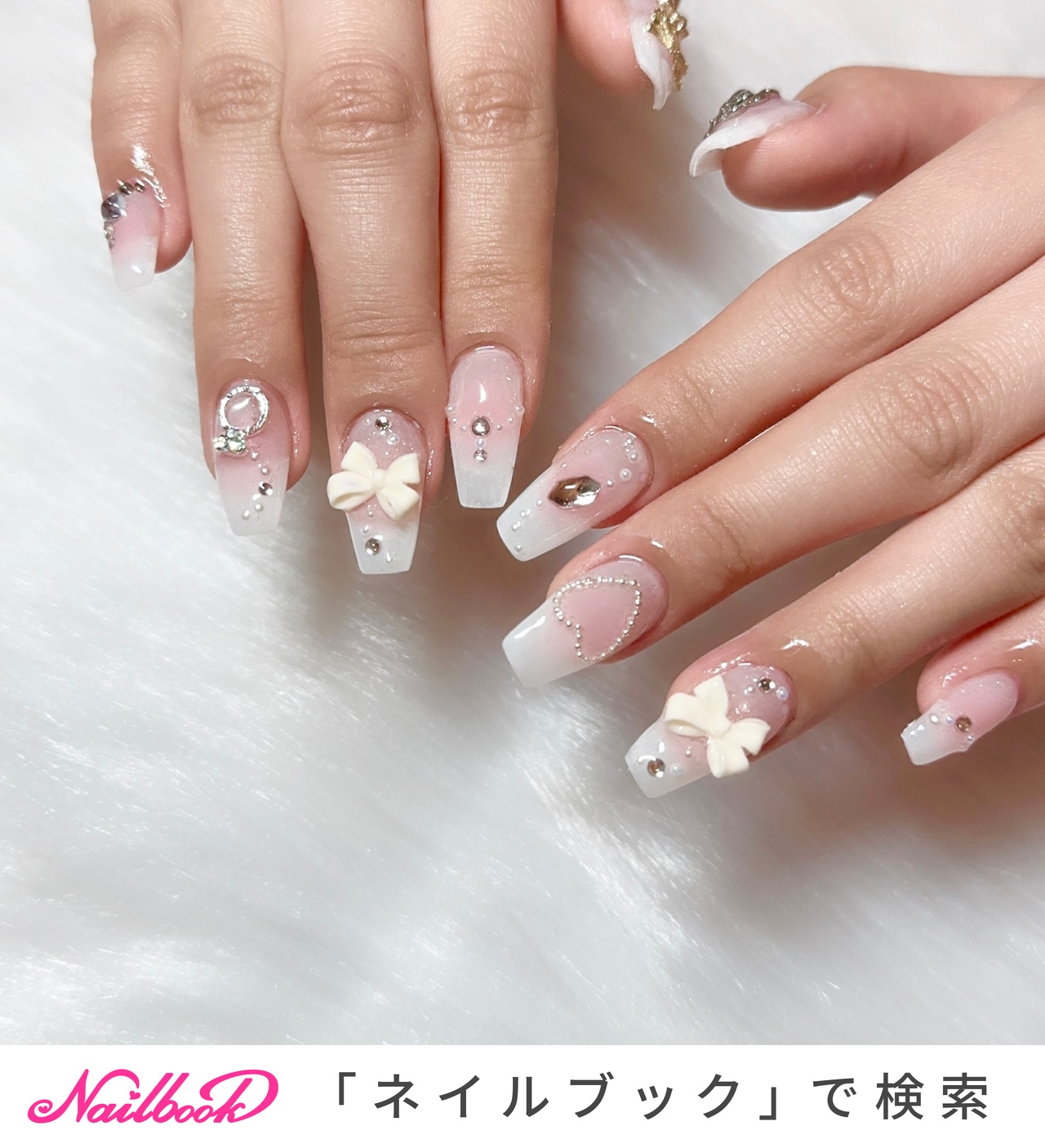 N02】量産型ネイルチップ ワンホンネイルチップ チークネイル 韓国