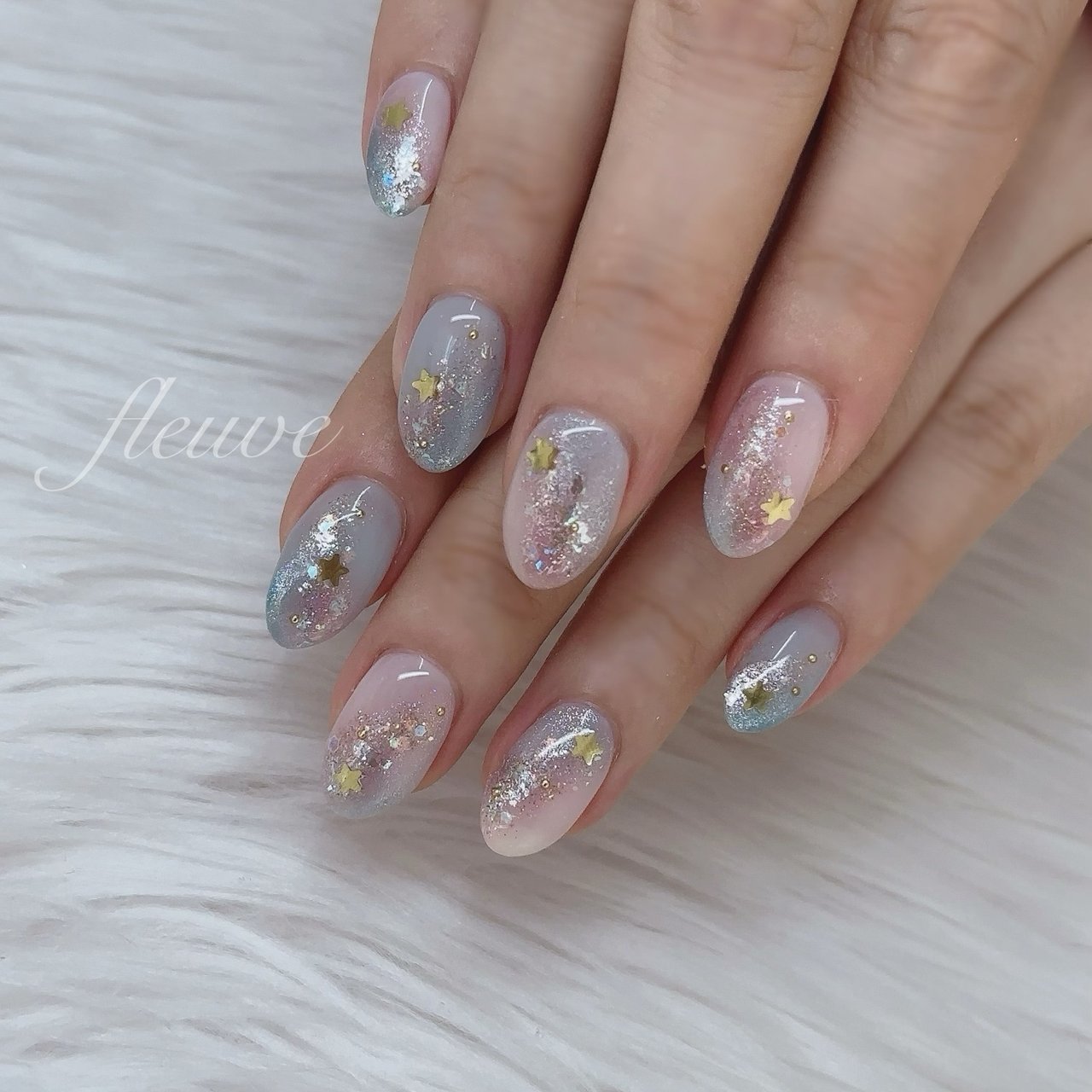 夏/ハンド/星/ニュアンス/ちゅるん - KANAのネイルデザイン[No.8878987