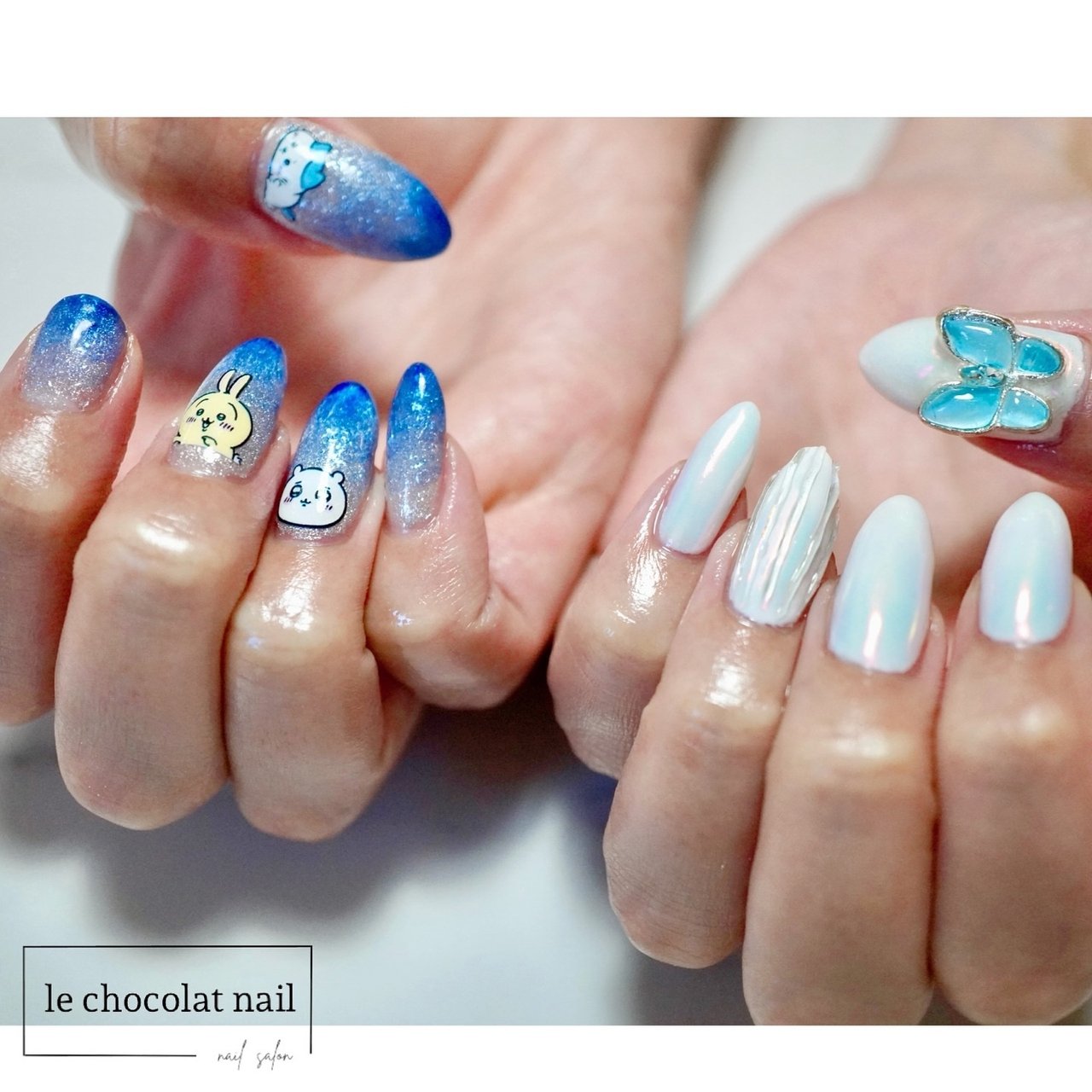 夏/フラッシュ/ジェルネイル - le chocolat nailのネイルデザイン[No