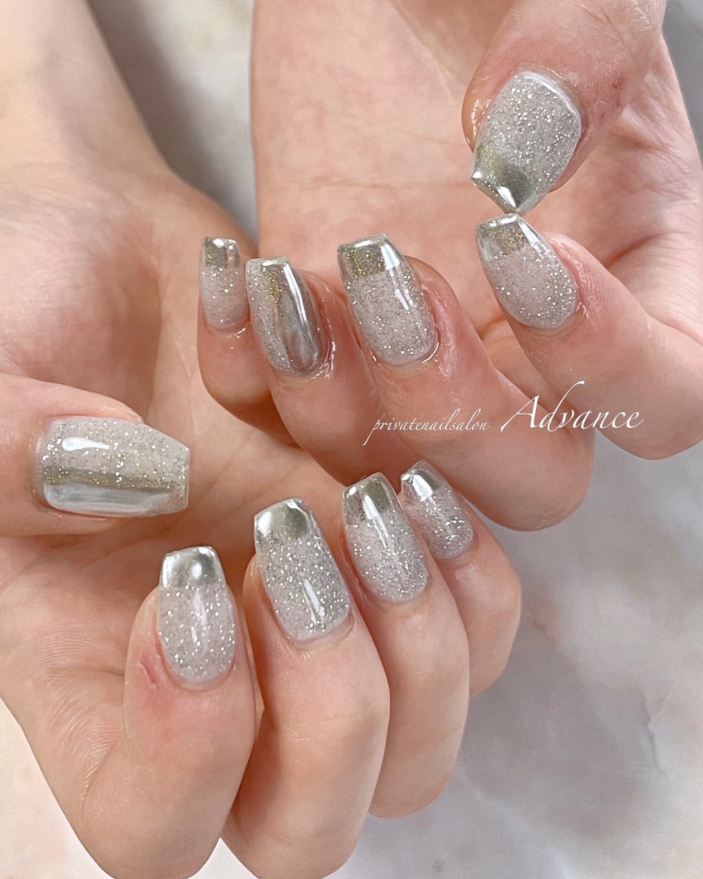 デート/フラッシュ/シンプル/ミラー/キラキラ - mayumi1025のネイル