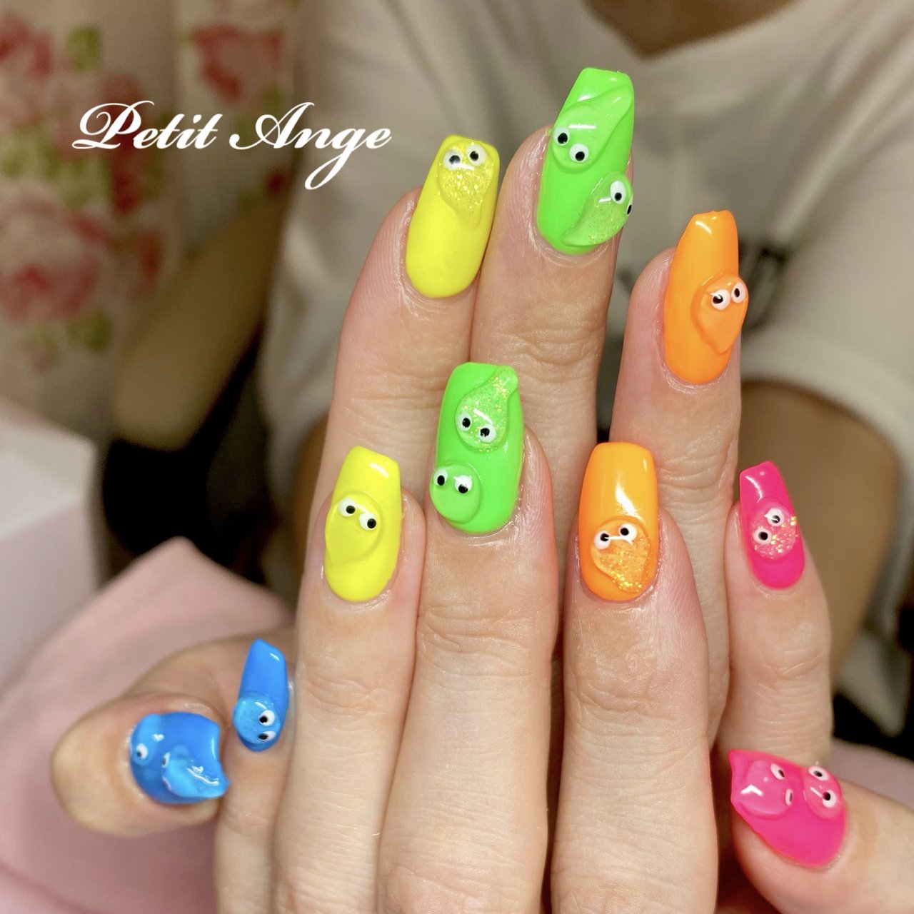 夏/ハンド/水滴/3D/アイシング - Petit Angeのネイルデザイン[No