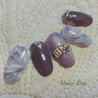 2024年】新着順｜ピーコック/ピンク/パープルのネイルデザイン｜ネイル  