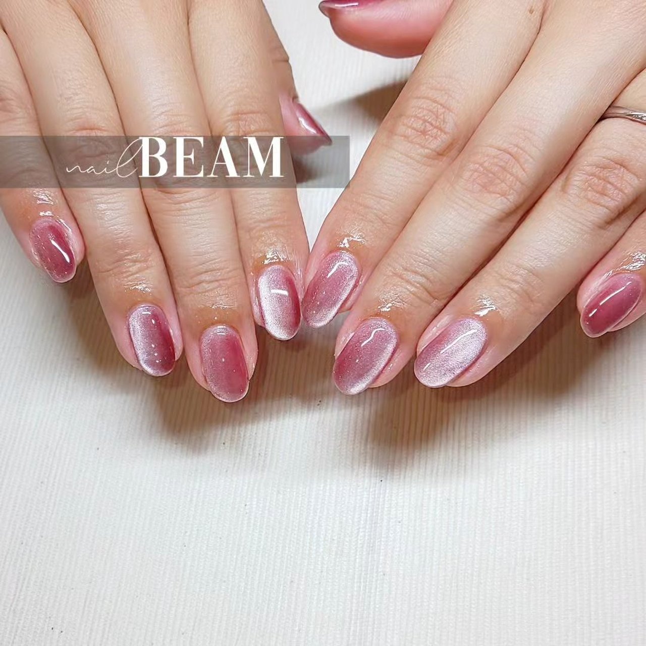 春/夏/ハンド/マグネット/ピンク - nailbeamのネイルデザイン[No
