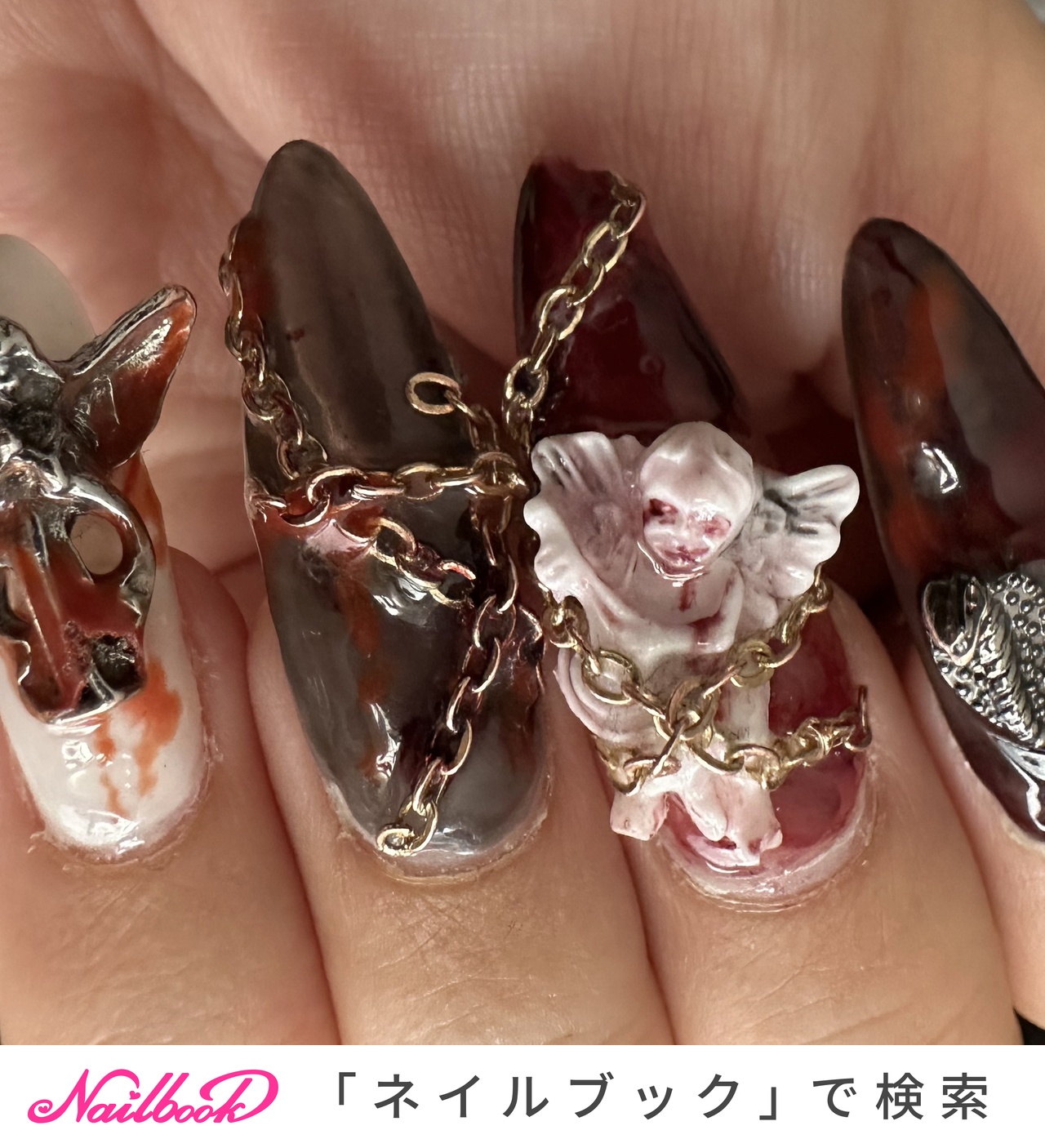 天使パーツのネイルデザイン｜ネイルブック