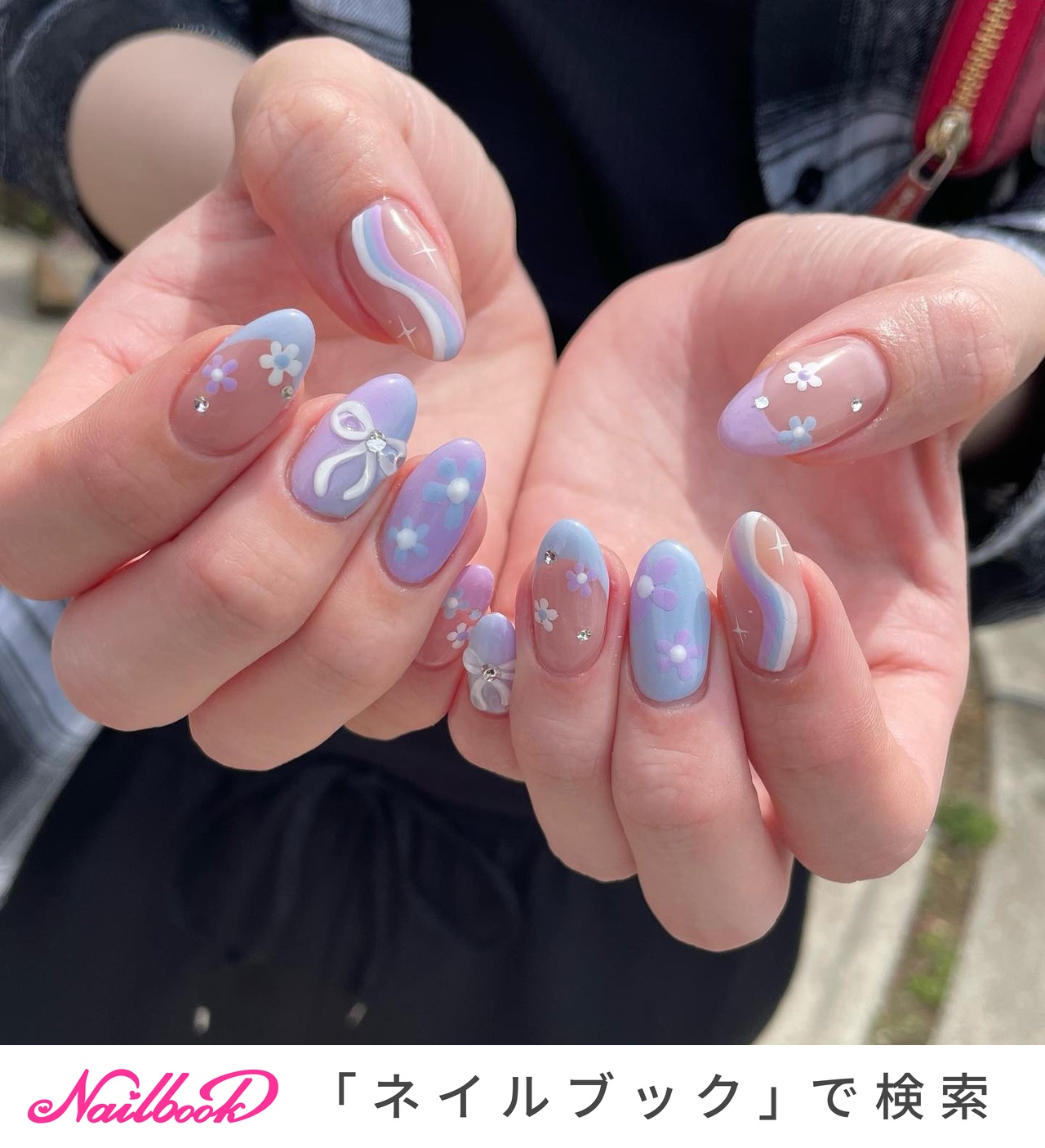 おすすめ順｜オーロラ/リボン/#_milynailのネイルデザイン｜ネイルブック