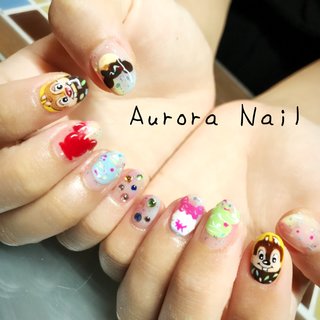 ディズニー夏祭りのネイルデザイン ネイルブック