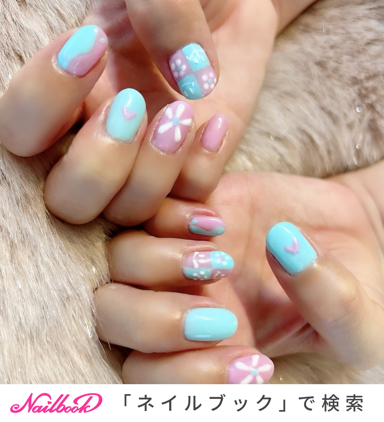 ニコちゃん花ネイルシール ニコちゃん5 スマイルフラワー ネイルシール♪ (40)の通販 by