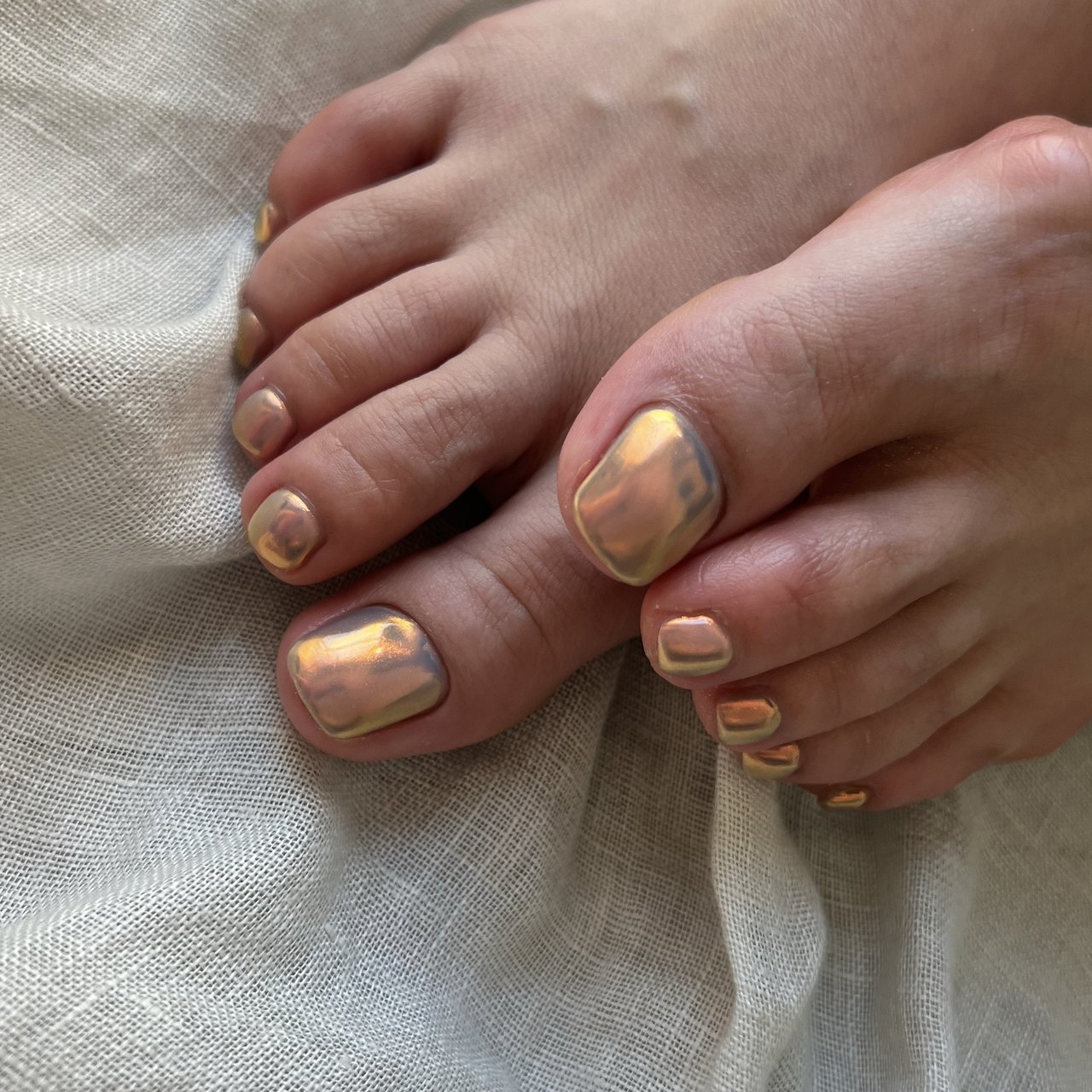 夏/オールシーズン/フット/ワンカラー/ミラー - marl nailのネイル  