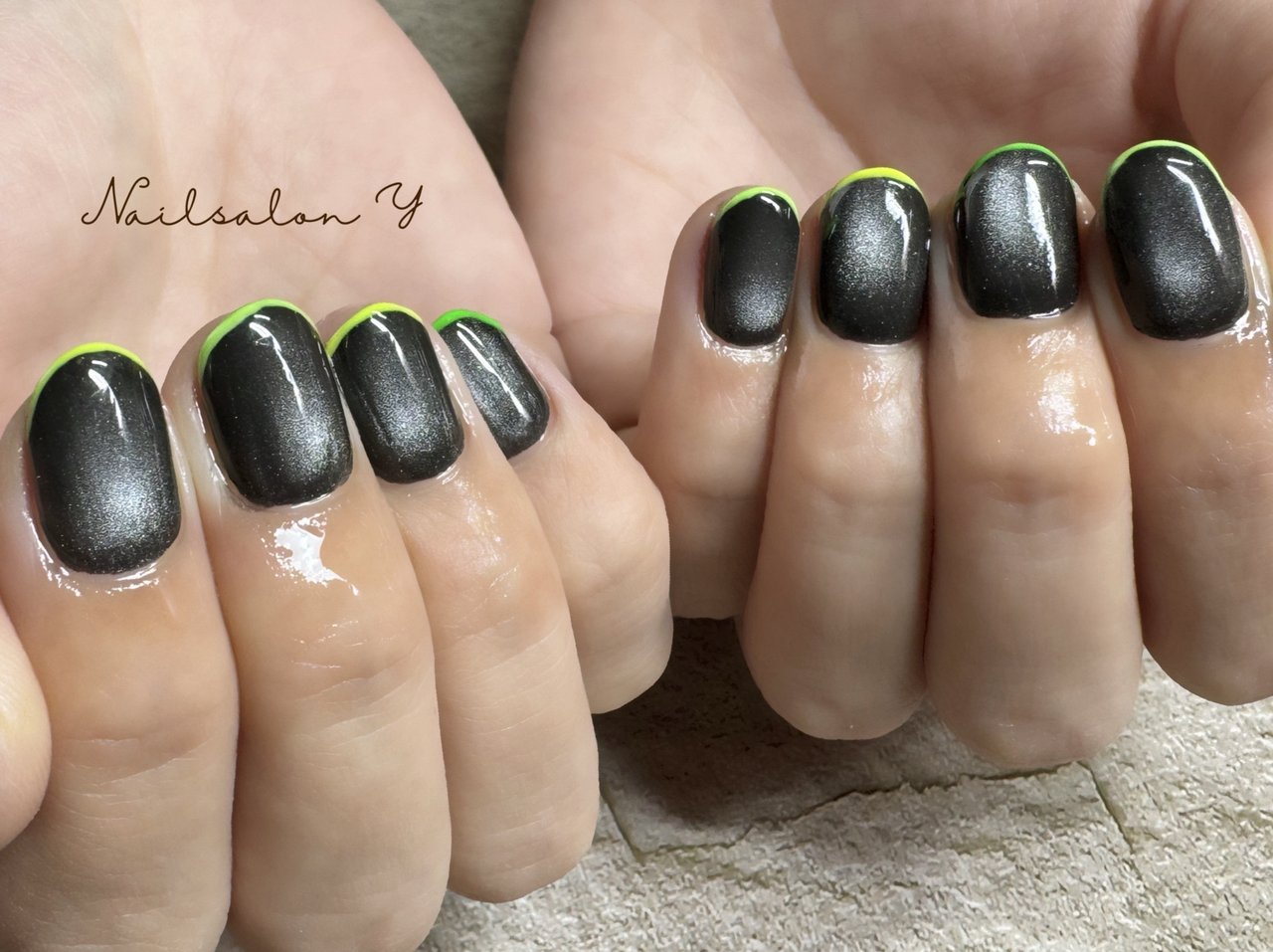 ［01］ネイルチップ マグネットネイル うねうね ブラック ぷっくり オーダー 01］ネイルチップ マグネットネイル うねうね ブラック ぷっくり