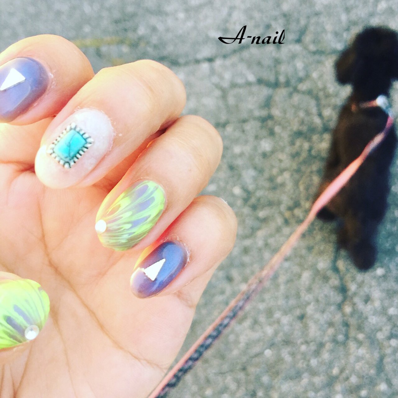 夏 海 リゾート ハンド ピーコック A Nailのネイルデザイン No ネイルブック
