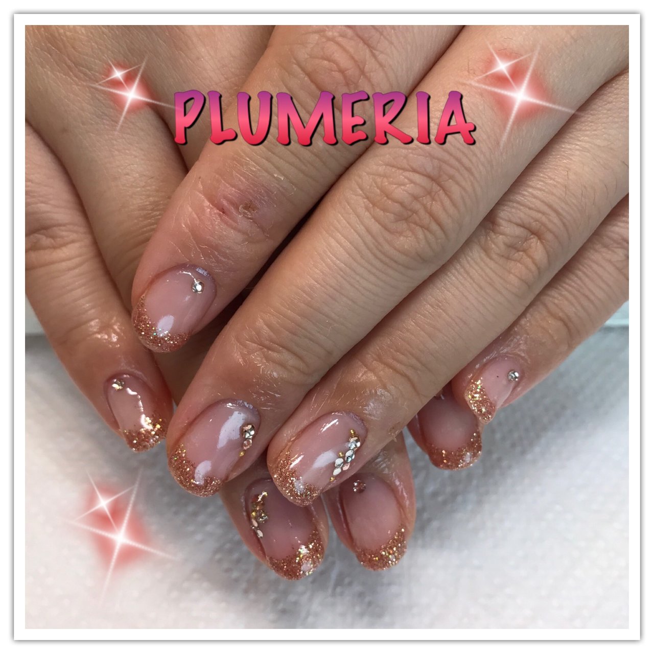 夏 秋 海 ライブ ハンド Plumeria 隠れ家サロンプルメリア のネイルデザイン No ネイルブック