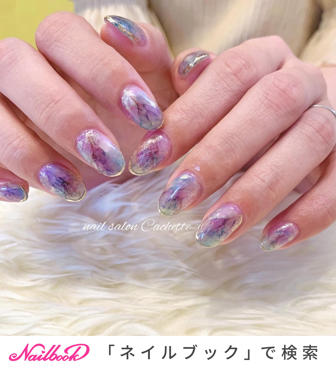 マグネット/ミラー/ちゅるん/インクネイル/韓国 - nail salon Cachette 𓂃カシェット 𓂃のネイルデザイン[No.8905483]｜ネイルブック