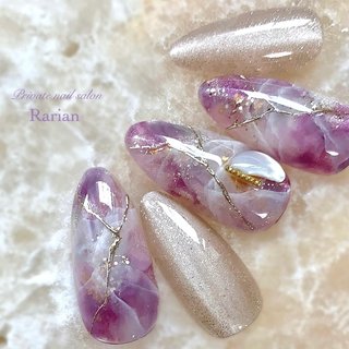 人気順｜#アメジストネイルのネイルデザイン｜ネイルブック
