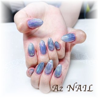 おすすめ順｜ブルー(青)/バカラのネイルデザイン(3ページ目)｜ネイルブック 