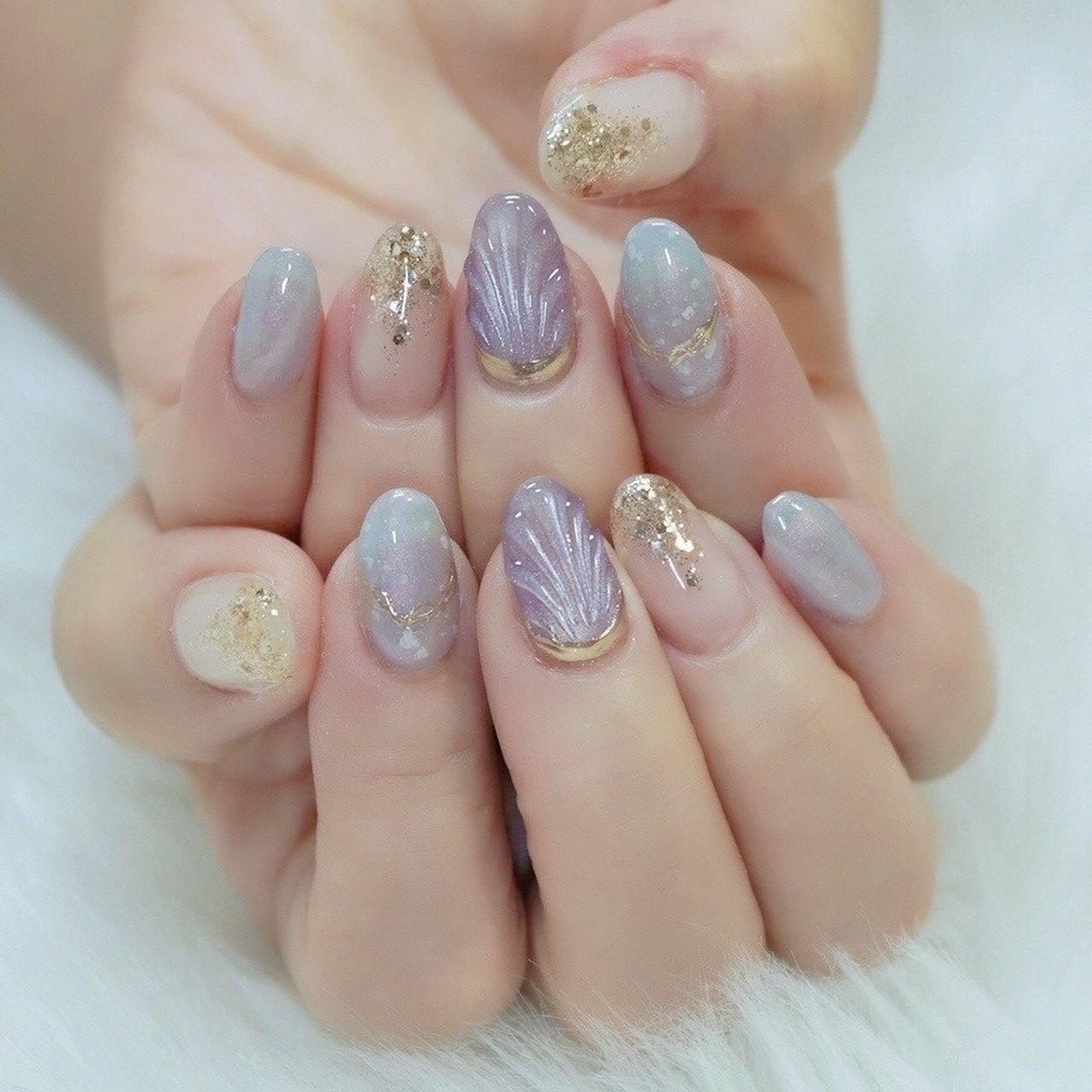 夏/ハンド/マーメイド - cinnamon_nail♡maikoのネイルデザイン[No