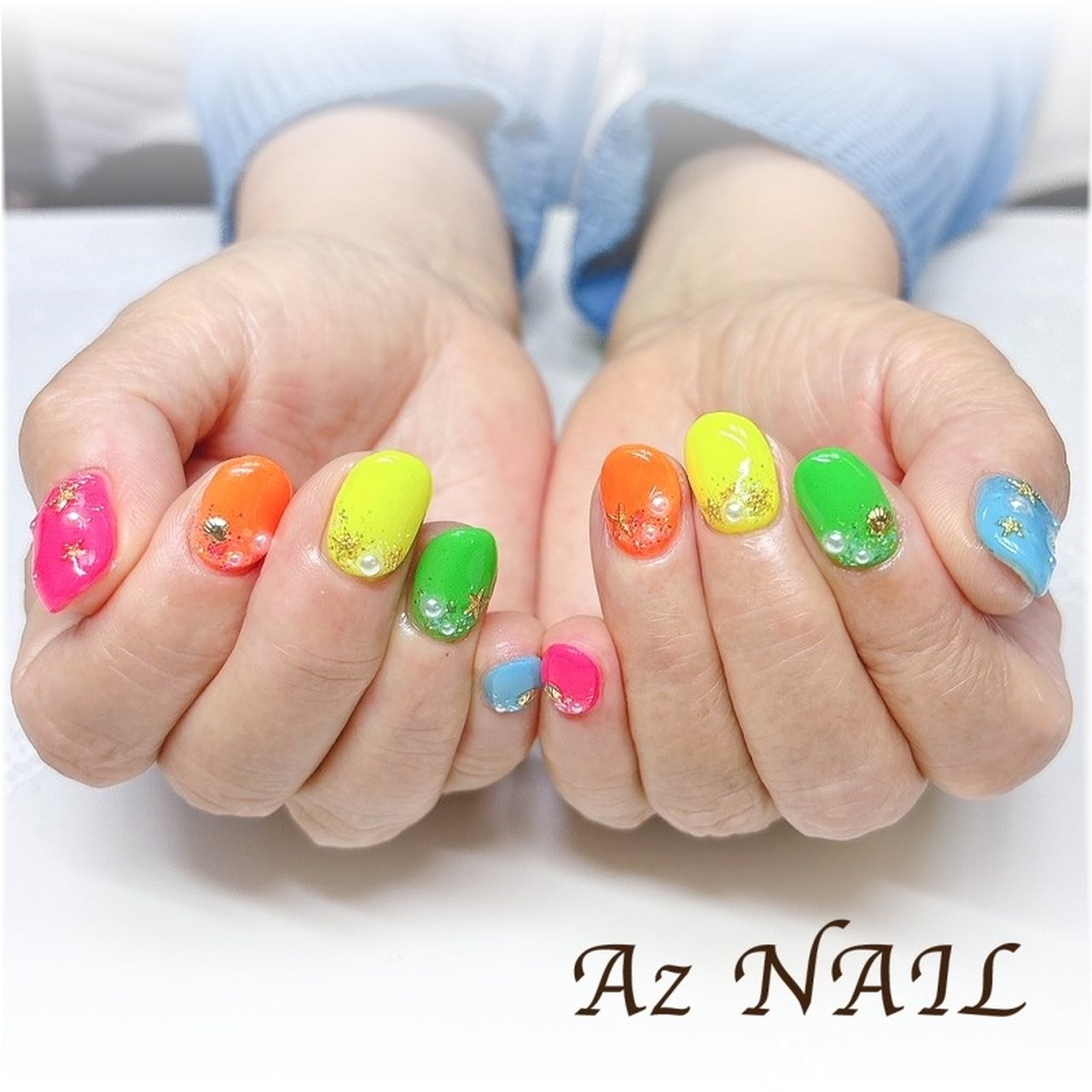 夏/リゾート/パーティー/女子会/ハンド - Az NAIL ゆき＊のネイル
