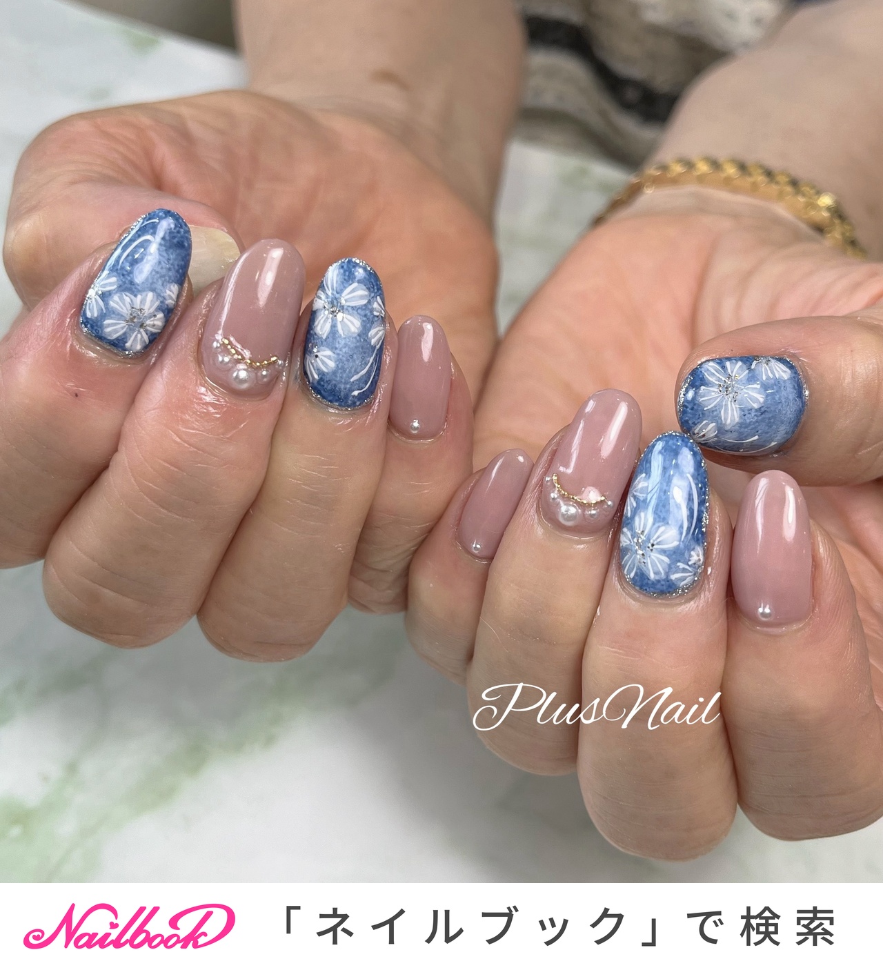 人気順｜ピンク/デニムネイルのネイルデザイン(2ページ目