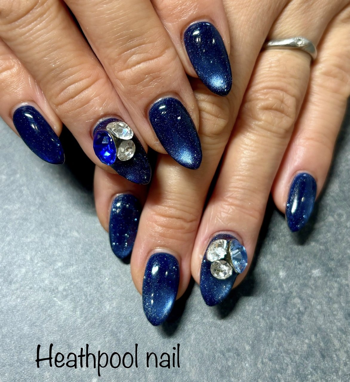 ハンド/ビジュー/ラメ/マグネット/キラキラ - heathpoolnailのネイル